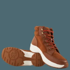 Lauren Ralph Lauren Rylee Suede & Leather High-Top Sneaker Whiskey/Deep Saddle Tan