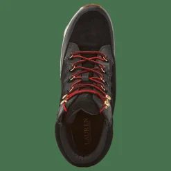 Lauren Ralph Lauren Rylee Suede & Leather High-Top Sneaker Black/Black