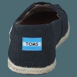 Toms Seasonal Classics Black Washed Canvas Rope Sole