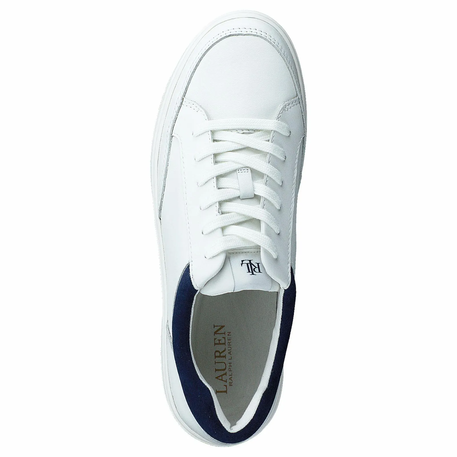 Lauren Ralph Lauren Sft Sprt Clf/suede-hailey-sk-l Snow White/french Navy