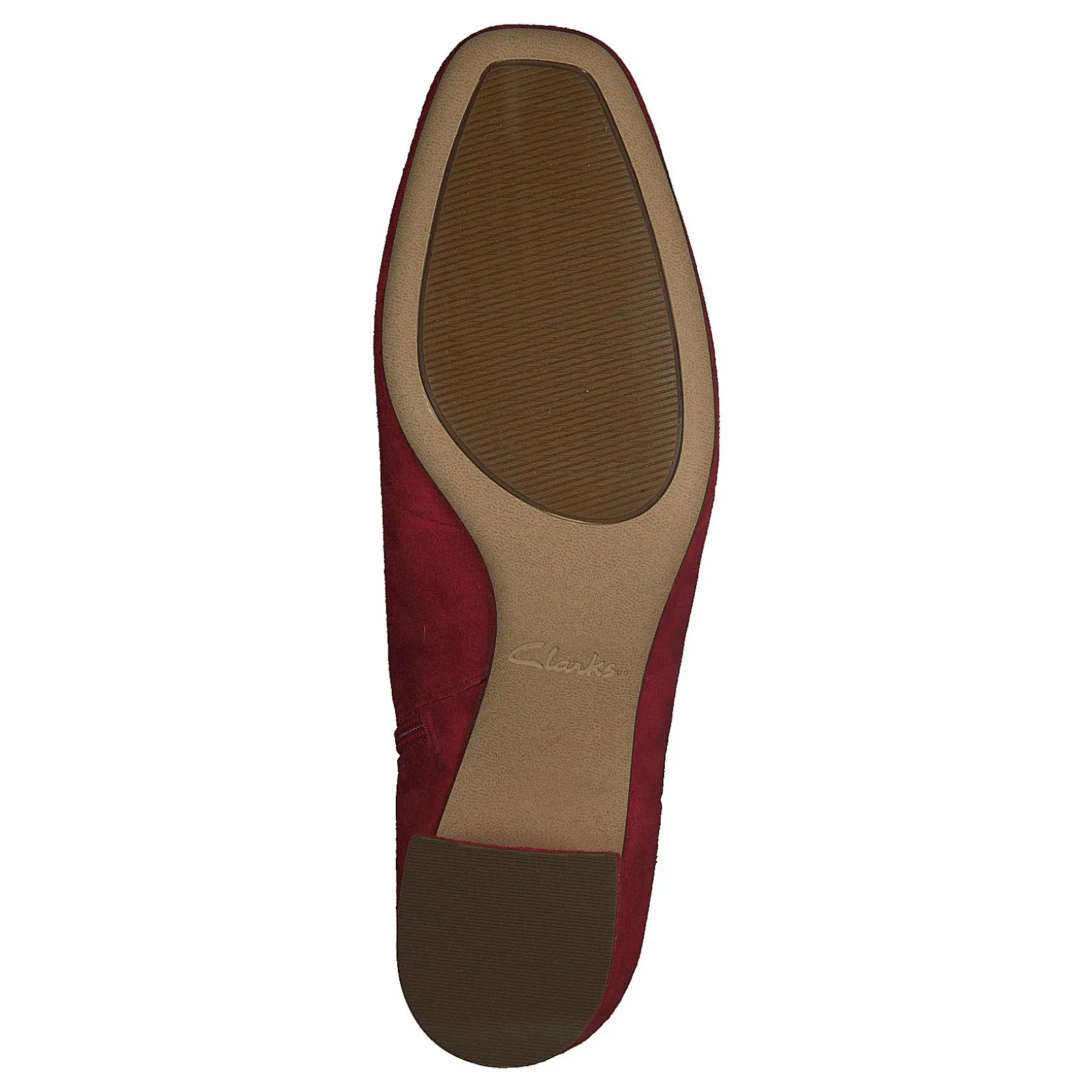Clarks Sheer Flora Red Suede