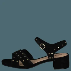 Clarks Sheer35 Strap Black Suede Studded