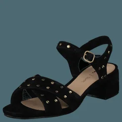 Clarks Sheer35 Strap Black Suede Studded