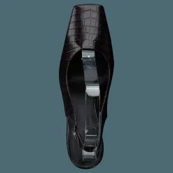 NA-KD Snake Squared Pumps Brown Reptile