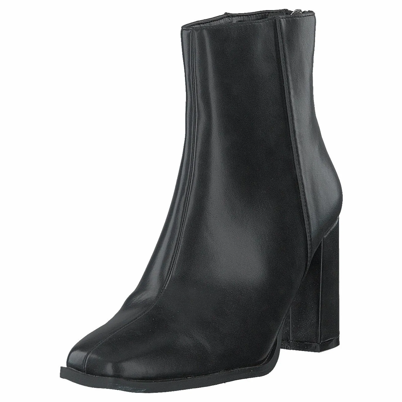 NA-KD Squared Front Ankle Boots Black