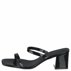 NA-KD Squared Two Strap Sandals Black
