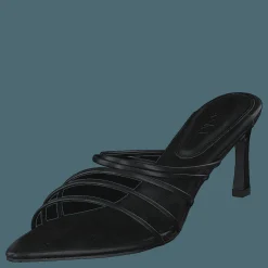 NA-KD Strappy Pointy Sandals Black