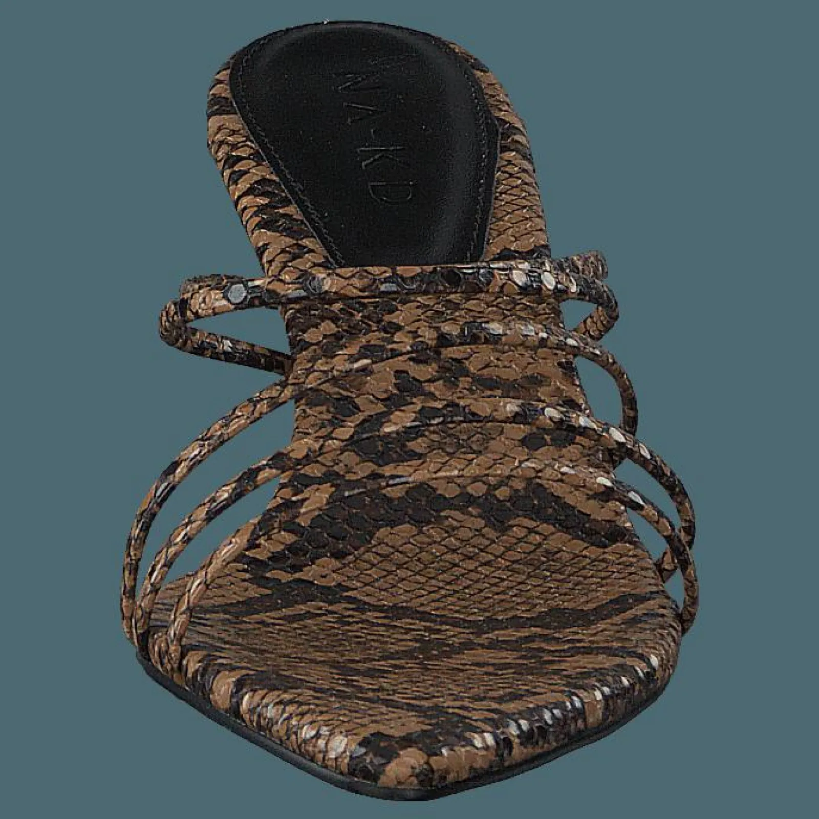 NA-KD Strappy Pointy Sandals Snake