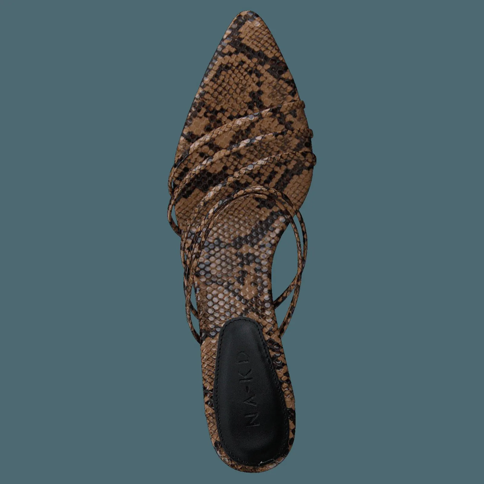 NA-KD Strappy Pointy Sandals Snake