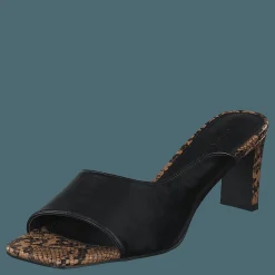 NA-KD Style Two Tonad Mules Black Snake