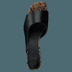 NA-KD Style Two Tonad Mules Black Snake