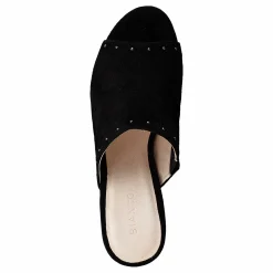 Bianco Suede Mule Sandal Jfm17 110 - Black 10