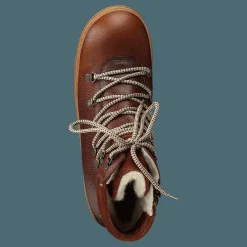 Barn Angulus Tex-boot With Laces And Zipper Cognac/brown/brown