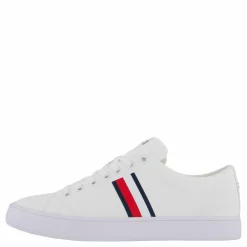 Tommy Hilfiger Th Hi Vulc Low Core Stripes Me White