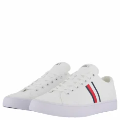 Tommy Hilfiger Th Hi Vulc Low Core Stripes Me White