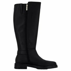 Tommy Hilfiger Th Logo Leather Long Boot Black