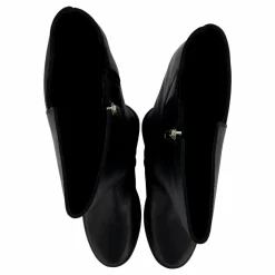 Tommy Hilfiger Th Logo Leather Long Boot Black