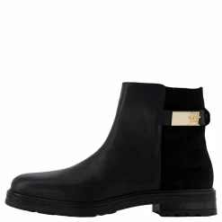 Tommy Hilfiger Th Logo Leather Mix Chelsea Black