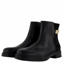 Tommy Hilfiger Th Logo Leather Mix Chelsea Black