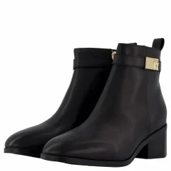Tommy Hilfiger Th Logo Mid Heel Bootie Black