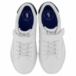 Barn Ralph Lauren Junior Theron V Ps White Smooth Pu/navy W/ Navy P