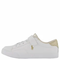 Barn Ralph Lauren Junior Theron V Ps White Smooth Pu/gold Metallick