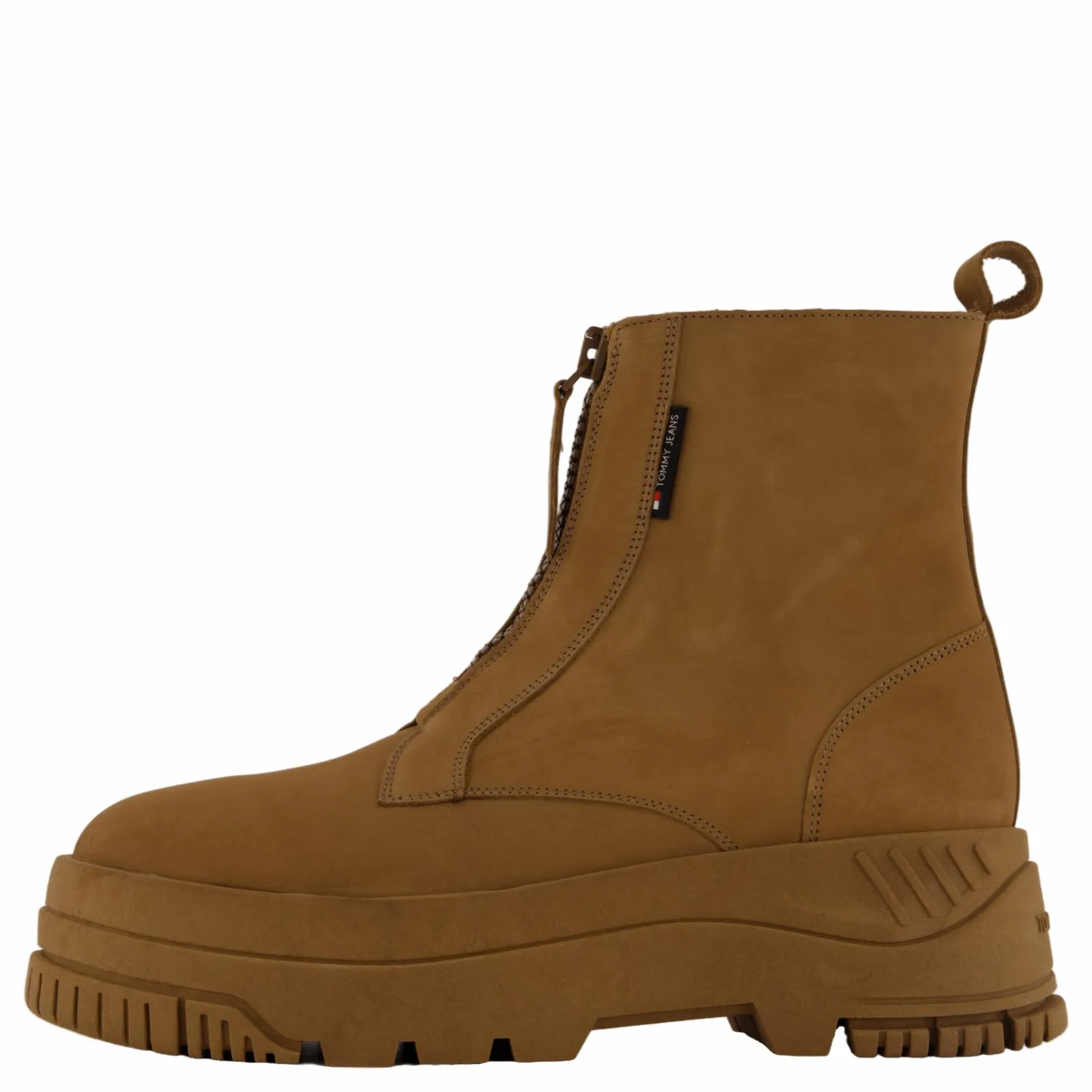 Tommy Hilfiger Tjw Zip Up Flatform Nubuck Bo Light Sepia Brown