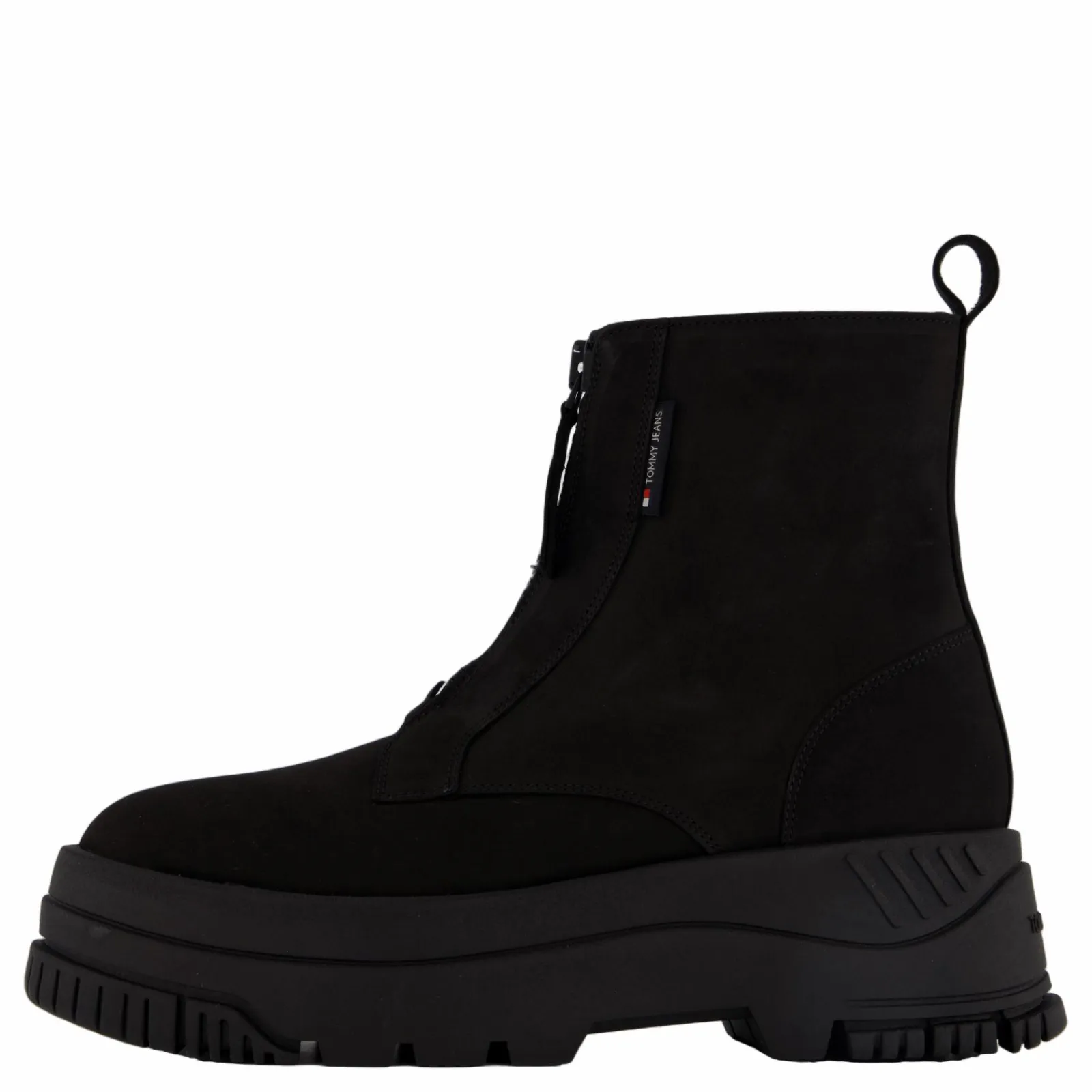 Tommy Hilfiger Tjw Zip Up Flatform Nubuck Bo Black