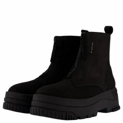 Tommy Hilfiger Tjw Zip  Up Flatform Nubuck Bo Black