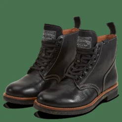 Polo Ralph Lauren Tumbled Leather Boot Black