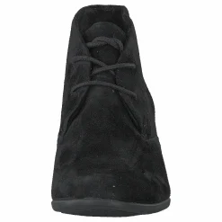 Clarks Un Damson Tie Black Suede