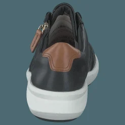 Clarks Un Rio Zip Black Leather