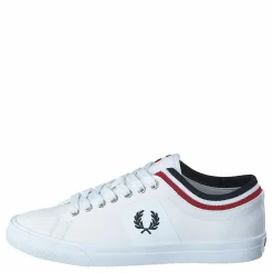 Fred Perry Underspin Tipped Cuff Twill White/navy