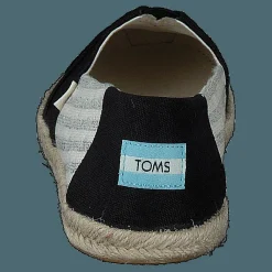Toms University Stripe Organic Cott Black