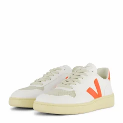 Veja V-10 Cwl White Orange Fluo
