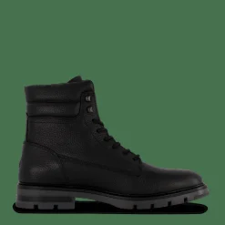 Tommy Hilfiger Varm Padded Hilfiger Lth Boot Black