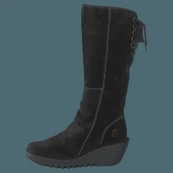 Fly London Yust Oil Suede Black