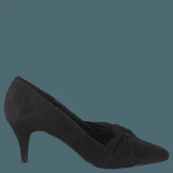 Bianco Zita Suede Bow Pump 101 - Black 1