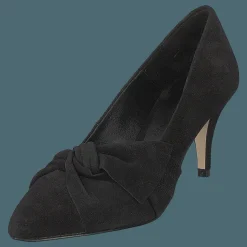 Bianco Zita Suede Bow Pump 101 - Black 1