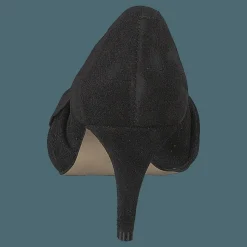 Bianco Zita Suede Bow Pump 101 - Black 1